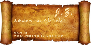 Jakobovics Zénó névjegykártya